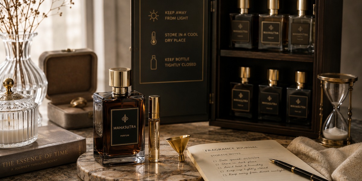 Fragrance storage — collection cabinet and shelf life
