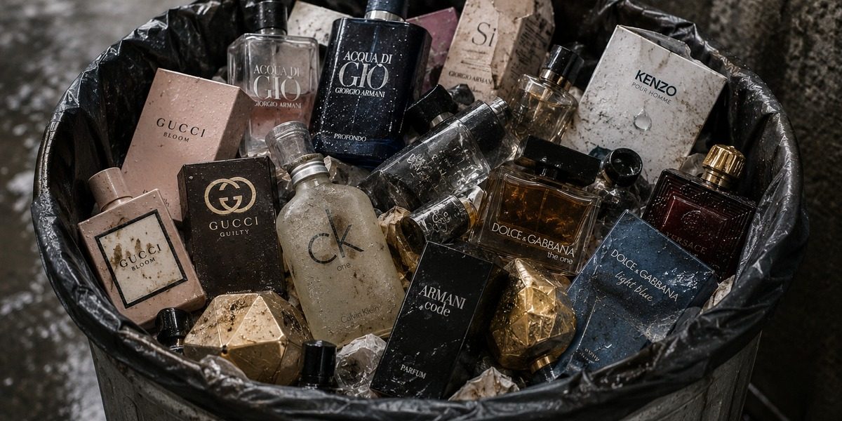 Designer fragrance bottles discarded — the turn to niche