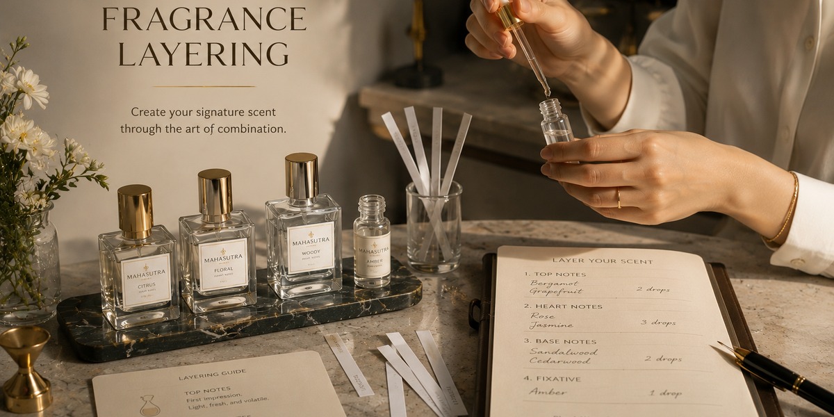 The art of fragrance layering — bottles and blending